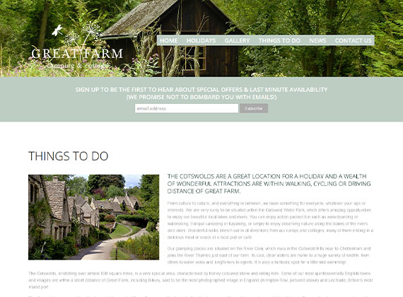 Portfolio Image for Great Farm Glamping & Cottages