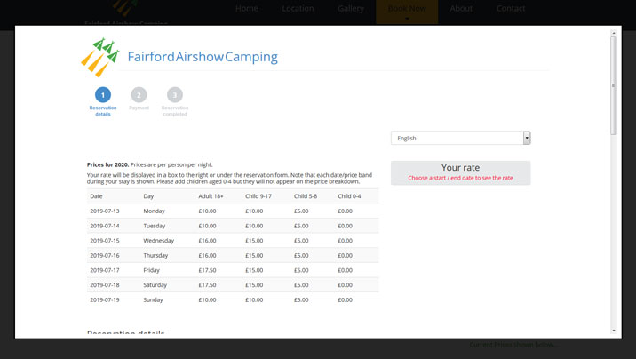 Portfolio Image for Fairford Airshow Camping
