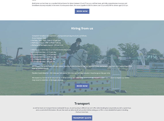 Portfolio Image for Cotswold Horsebox Hire & Transport